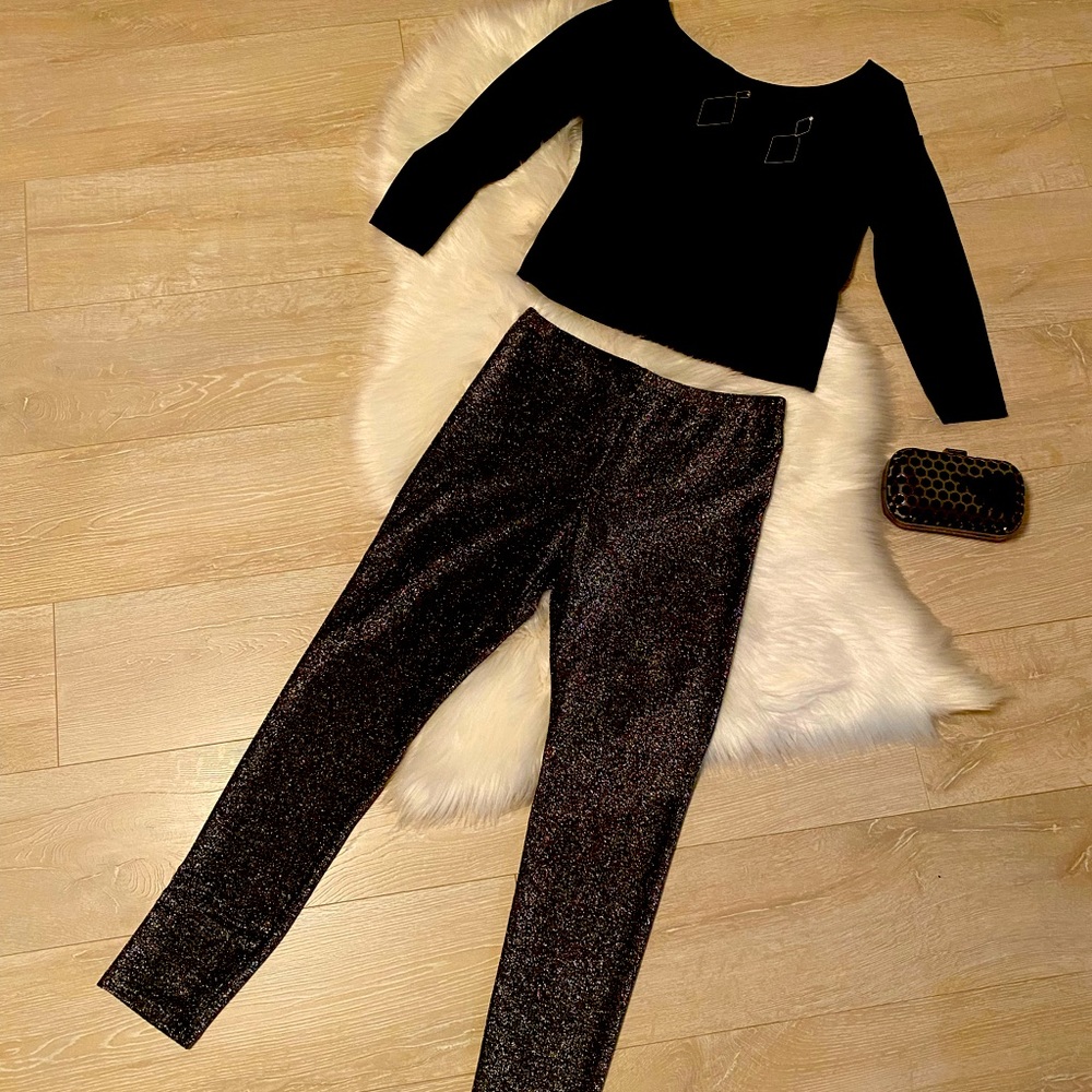 SXY Glitter Flare Leg Pants